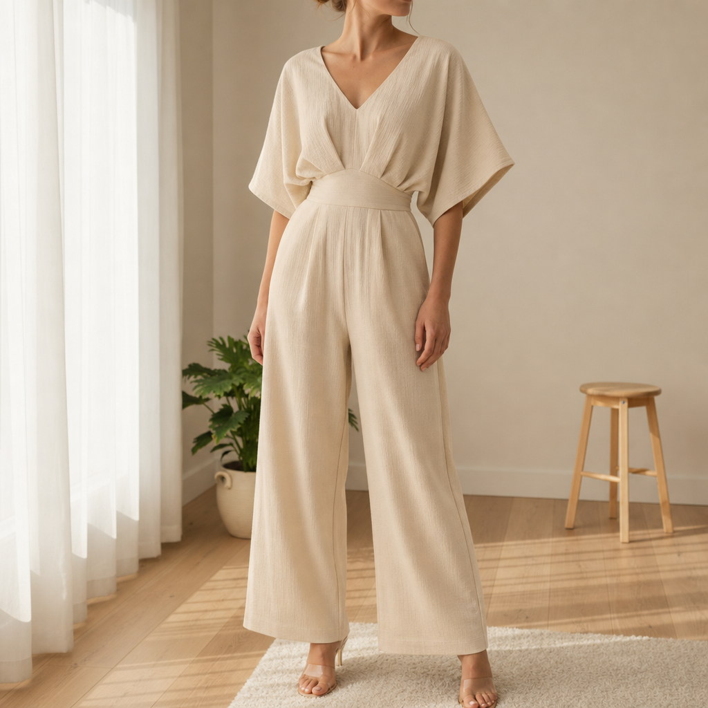 Antiparos Batwing Wide-Leg Jumpsuit in Default