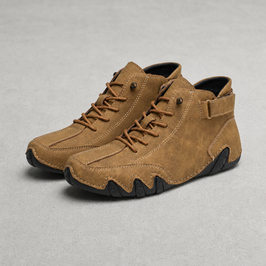 Lecce Marcus Hiking Ankle Boots in Camel