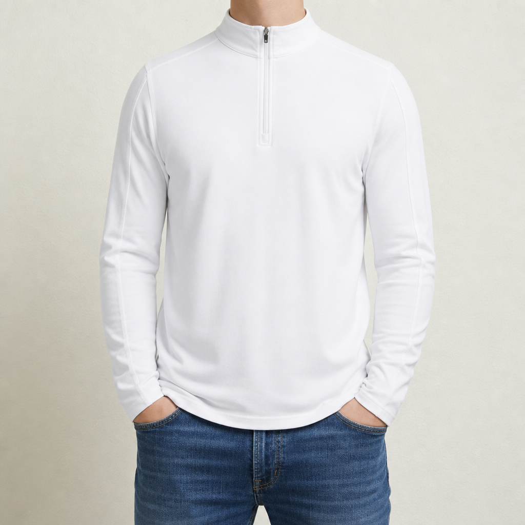 Granada Marcus Quarter-Zip Pullover in White