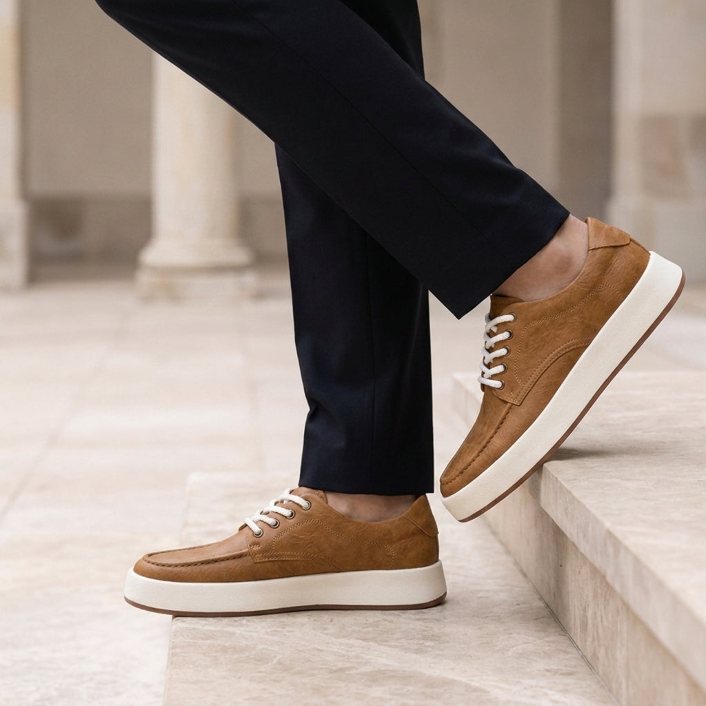 platform brown dress shoes men Formentor Leather Sneakers – Timothy Matthew formal mens brown dress shoes