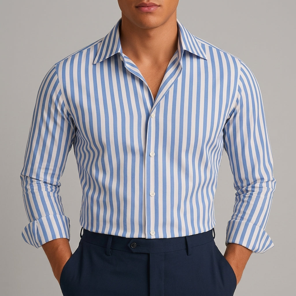 Blue & White Stripe