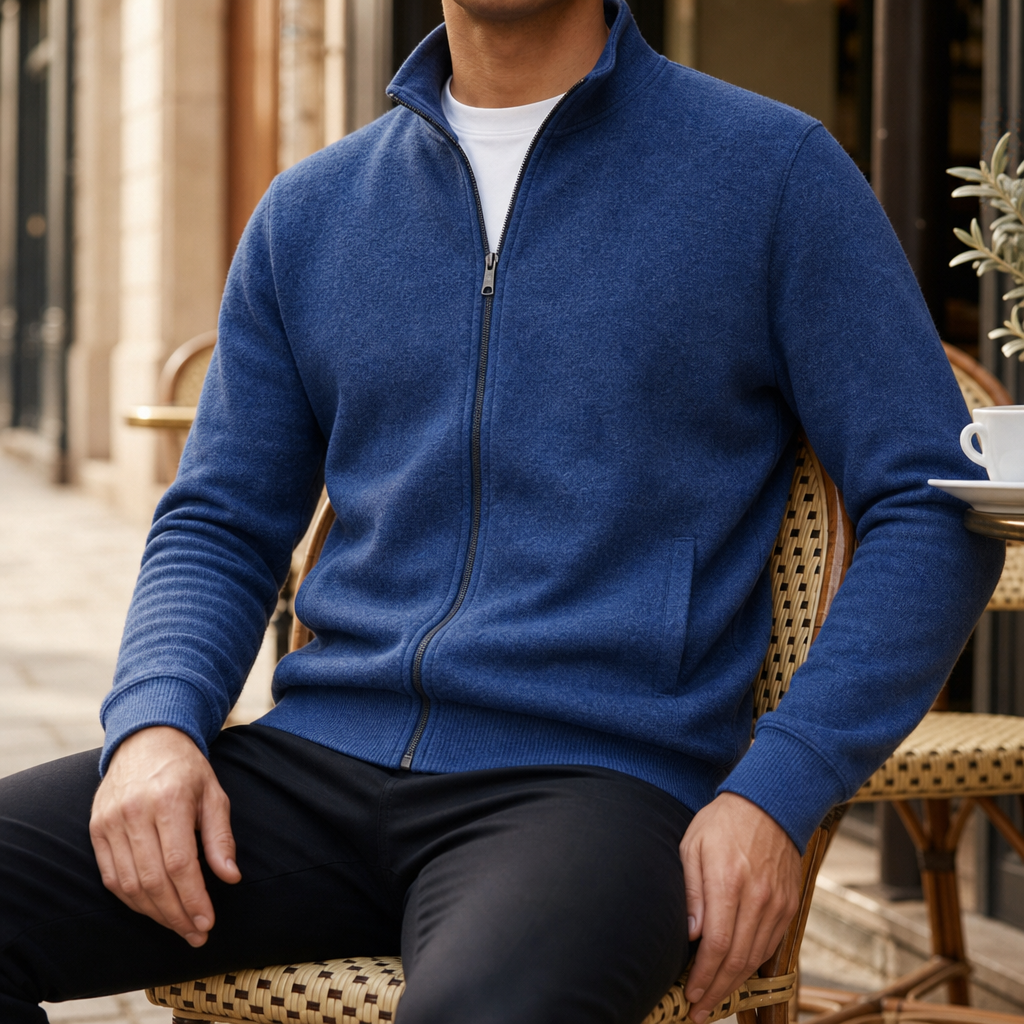 Sperlonga Full-Zip Fleece Jacket in Royal Blue