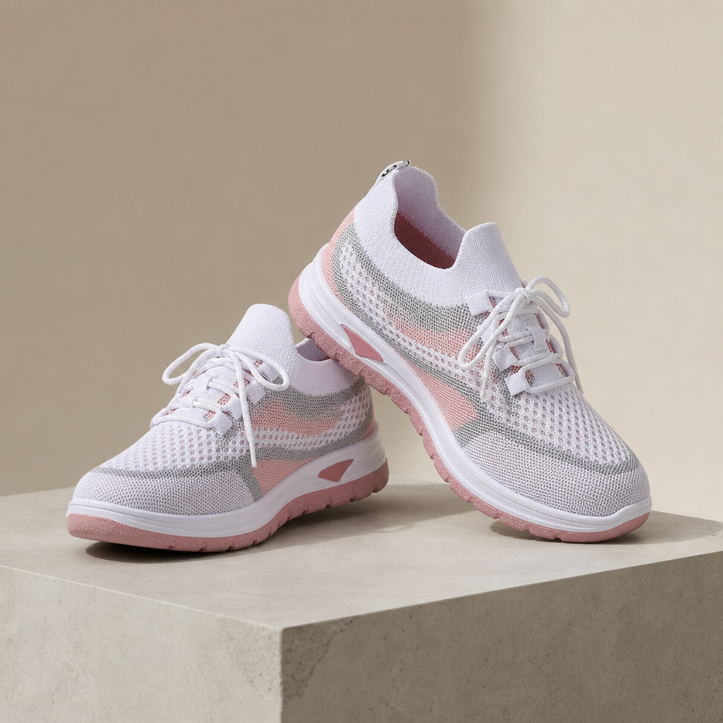Ansouis Orthopedic Mesh Trainers in Pink