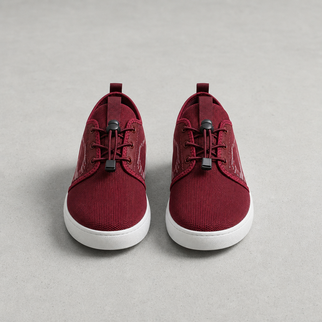 Sibenik Mesh Casual Sneakers in Burgundy