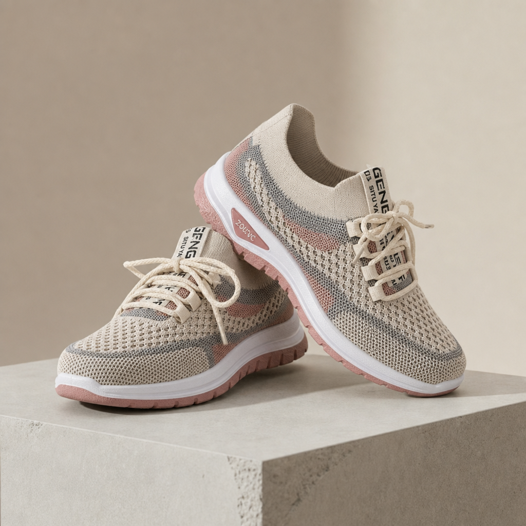 Ansouis Orthopedic Mesh Trainers in Khaki