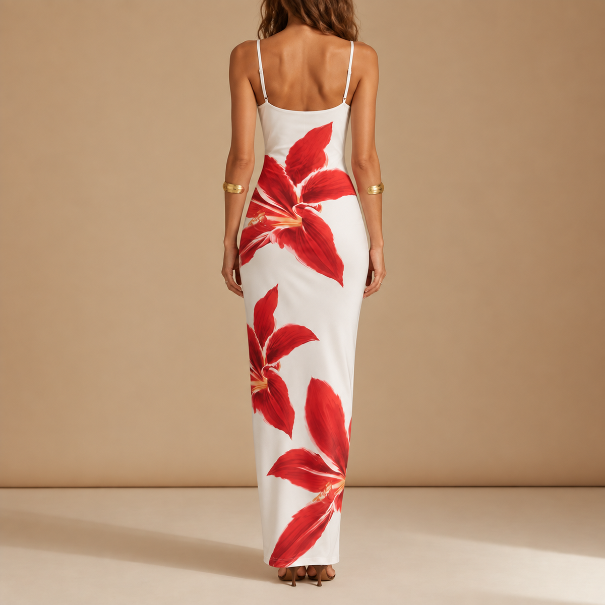 Leros Floral Print Maxi Dress