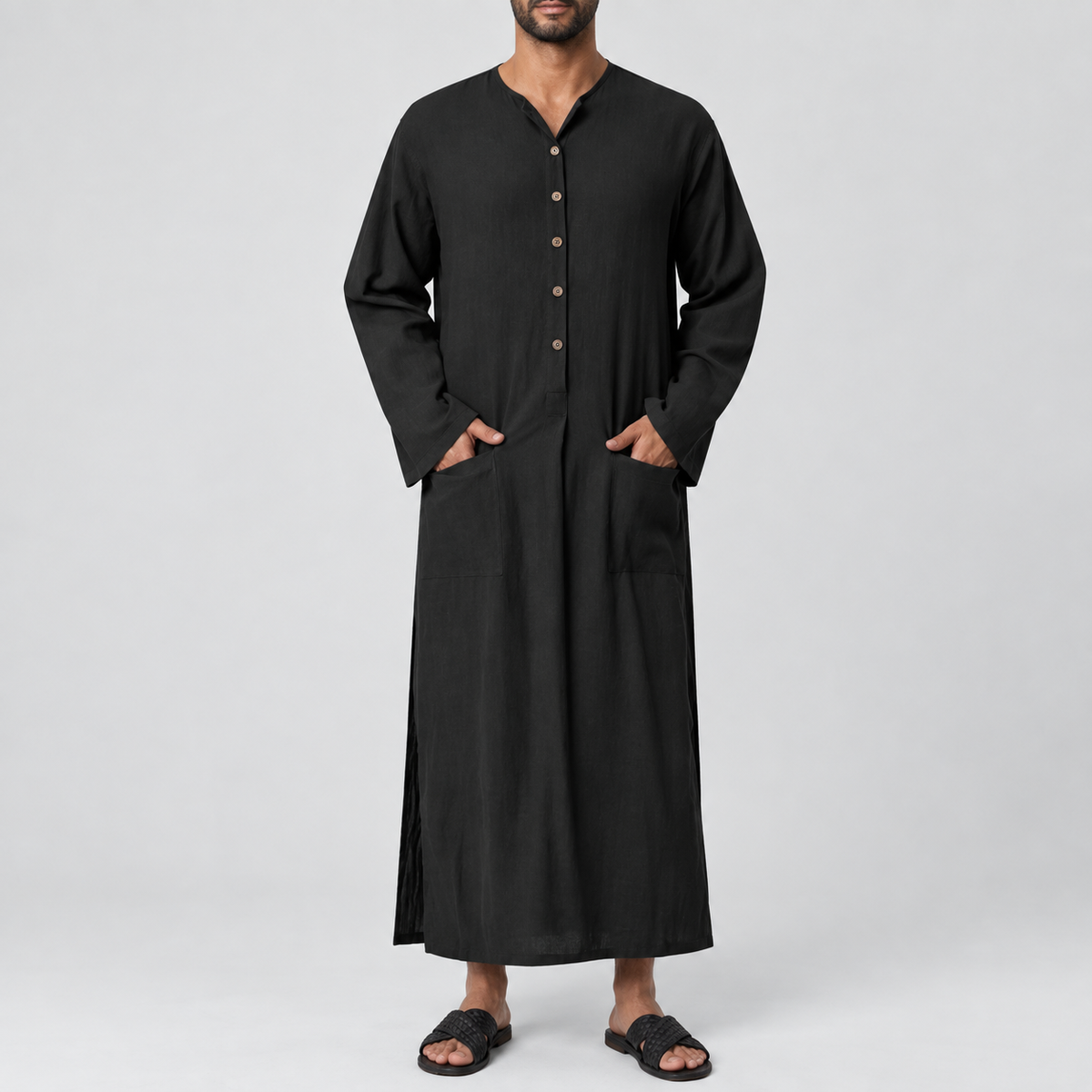 Sperlonga Linen Kaftan Maxi Robe