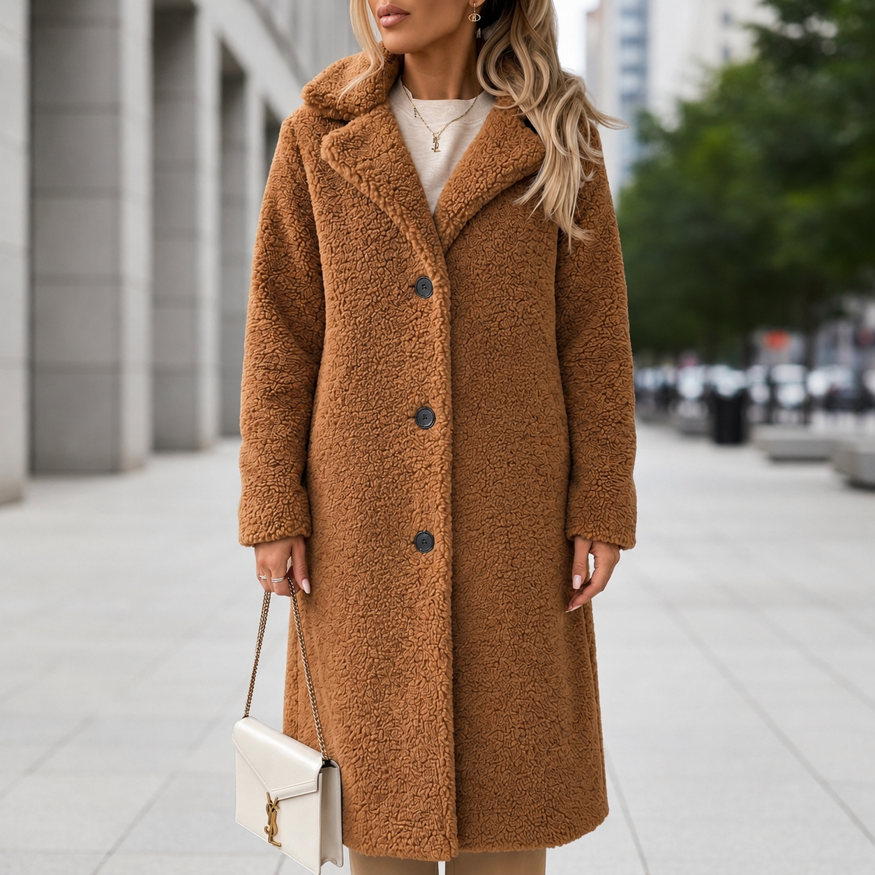 Milos Sloane Teddy Long Coat