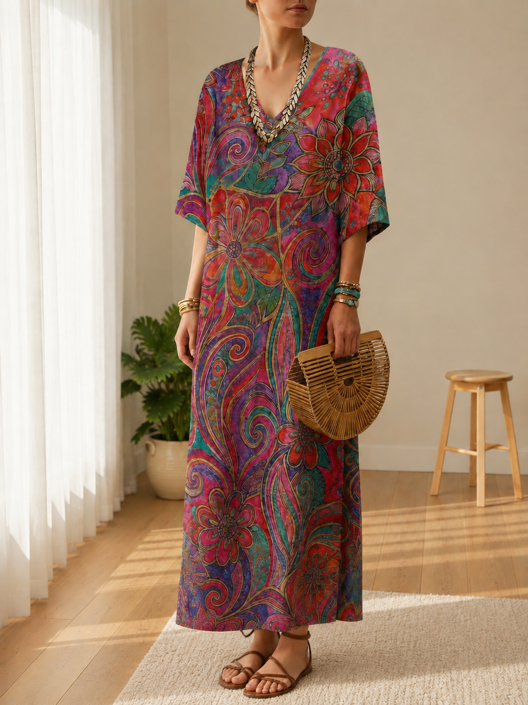 Calvero Sofia's Kaftan Maxi Dress