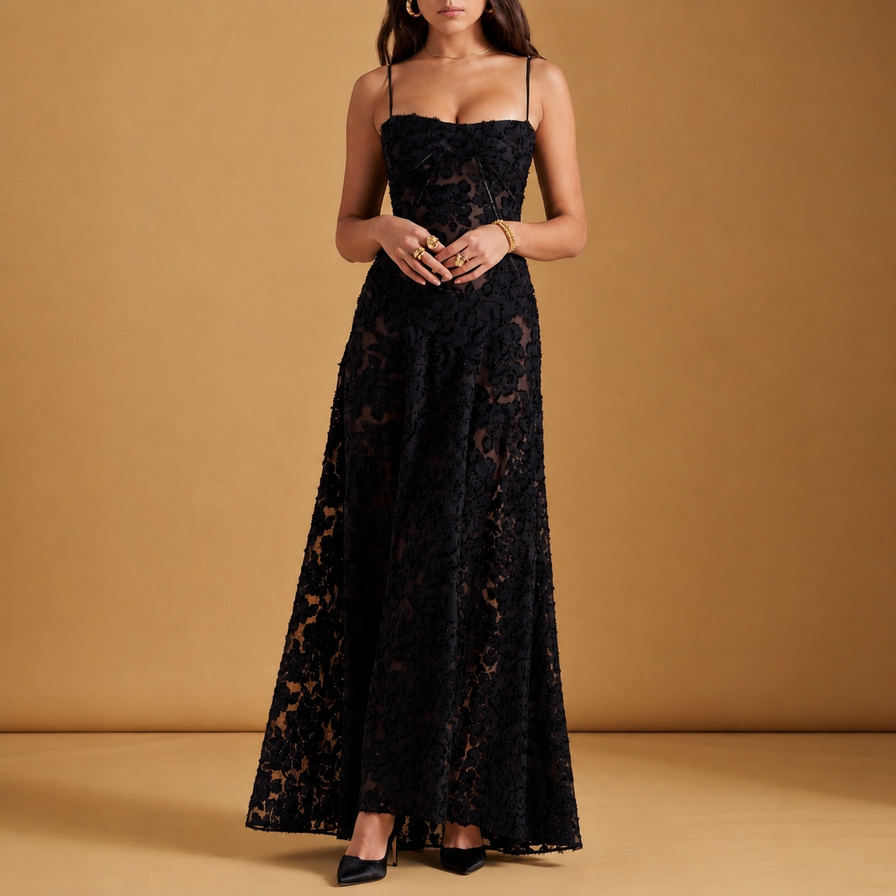 Pula Amelie Lace Maxi Dress