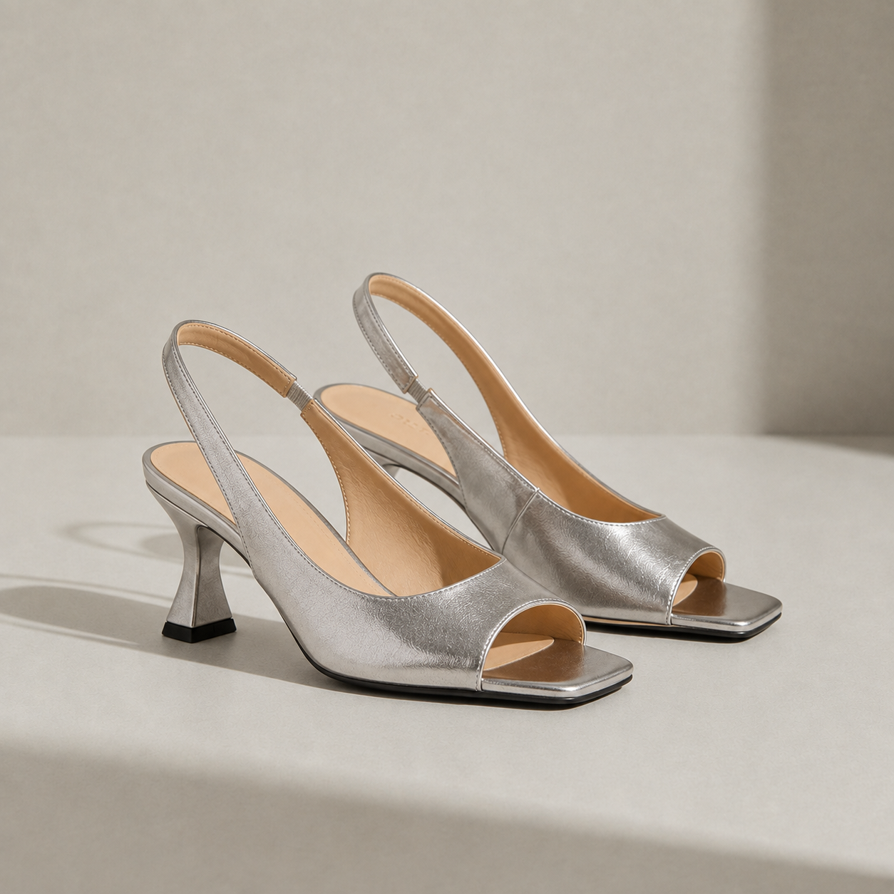 Bellagio Leather Slingback Heels