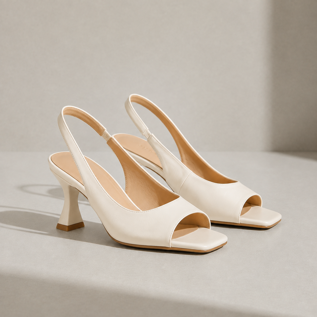 Bellagio Leather Slingback Heels