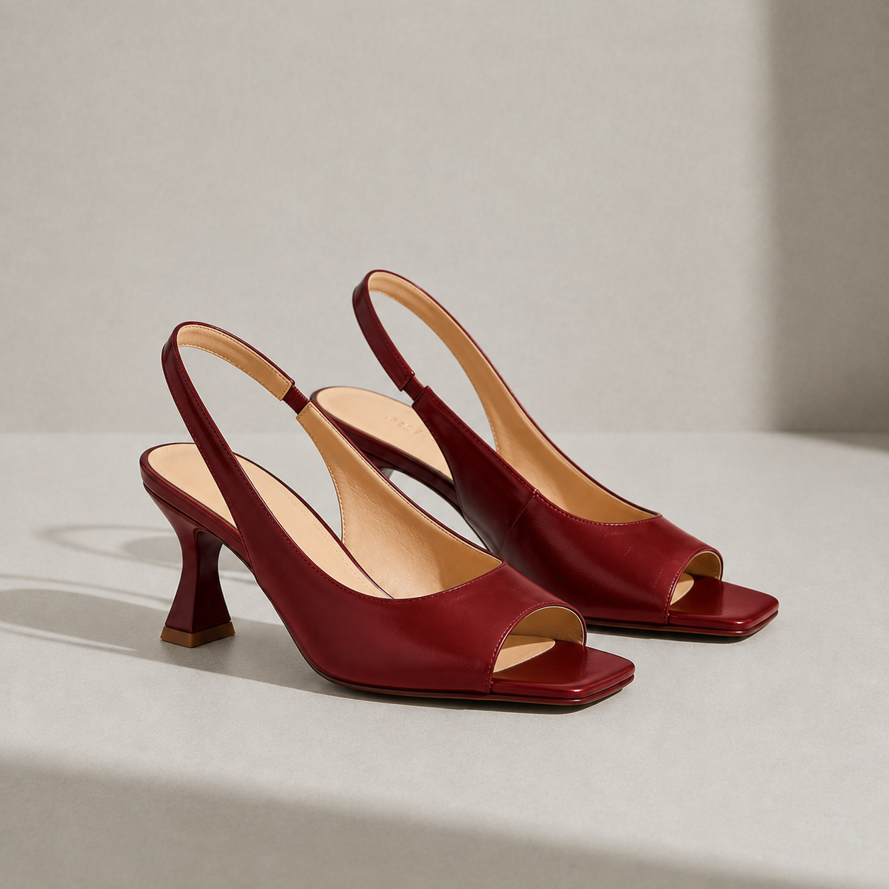 Bellagio Leather Slingback Heels