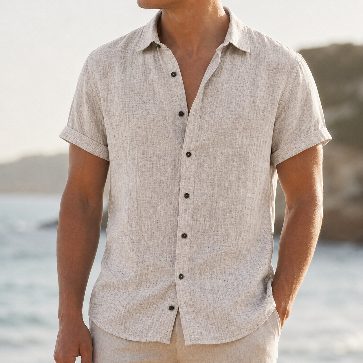 Methoni Linen Short Sleeve Shirt