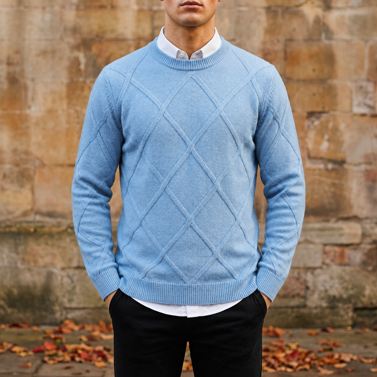Palamos Argyle Cashmere Crewneck