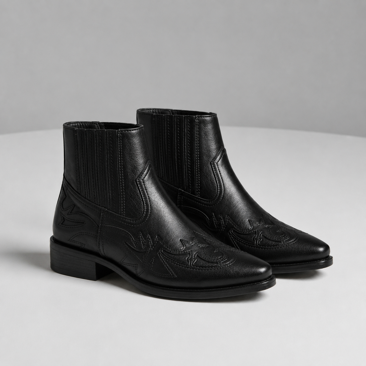 Gaeta Embroidered Leather Western Boots