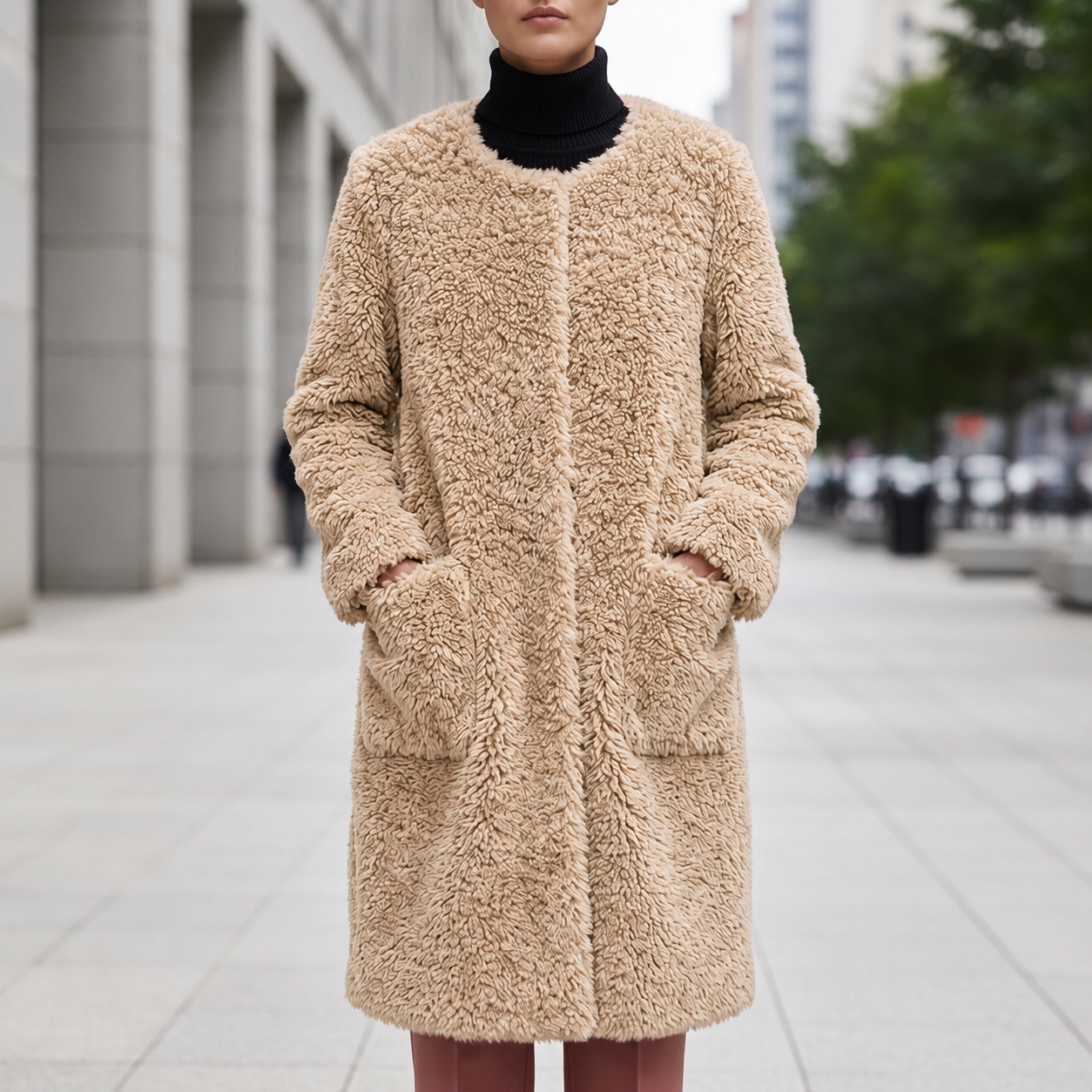 Alicante Fluffy Shearling Coat