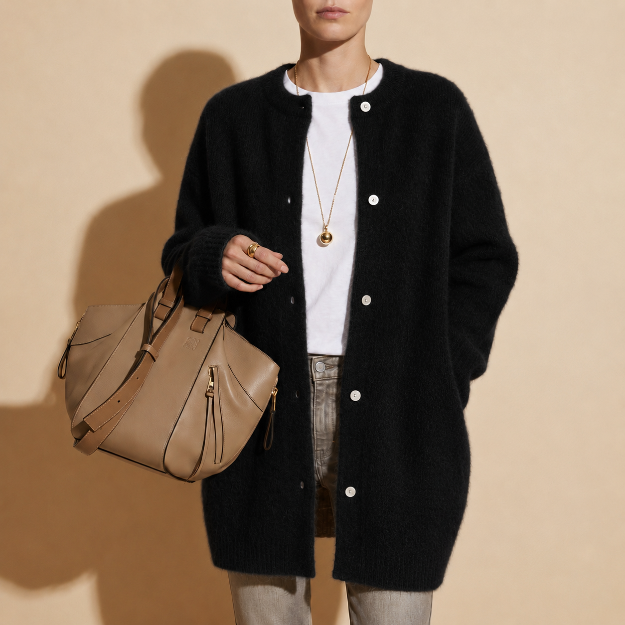 Larnaca Oversized Wool Cardigan