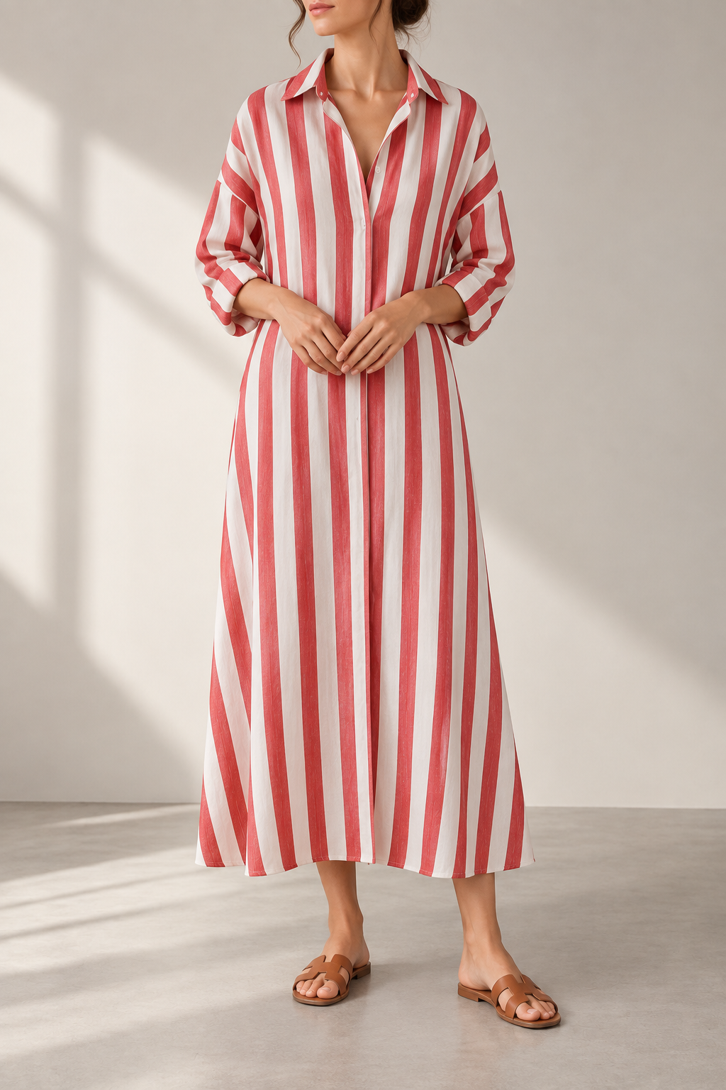 Rapallo Striped Linen Maxi Dress