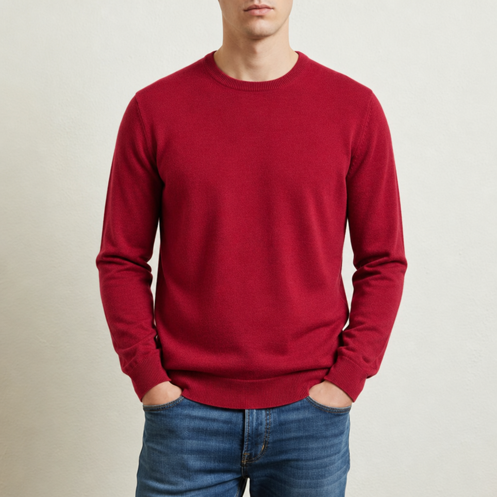 Beziers Cashmere Blend Sweater in Red