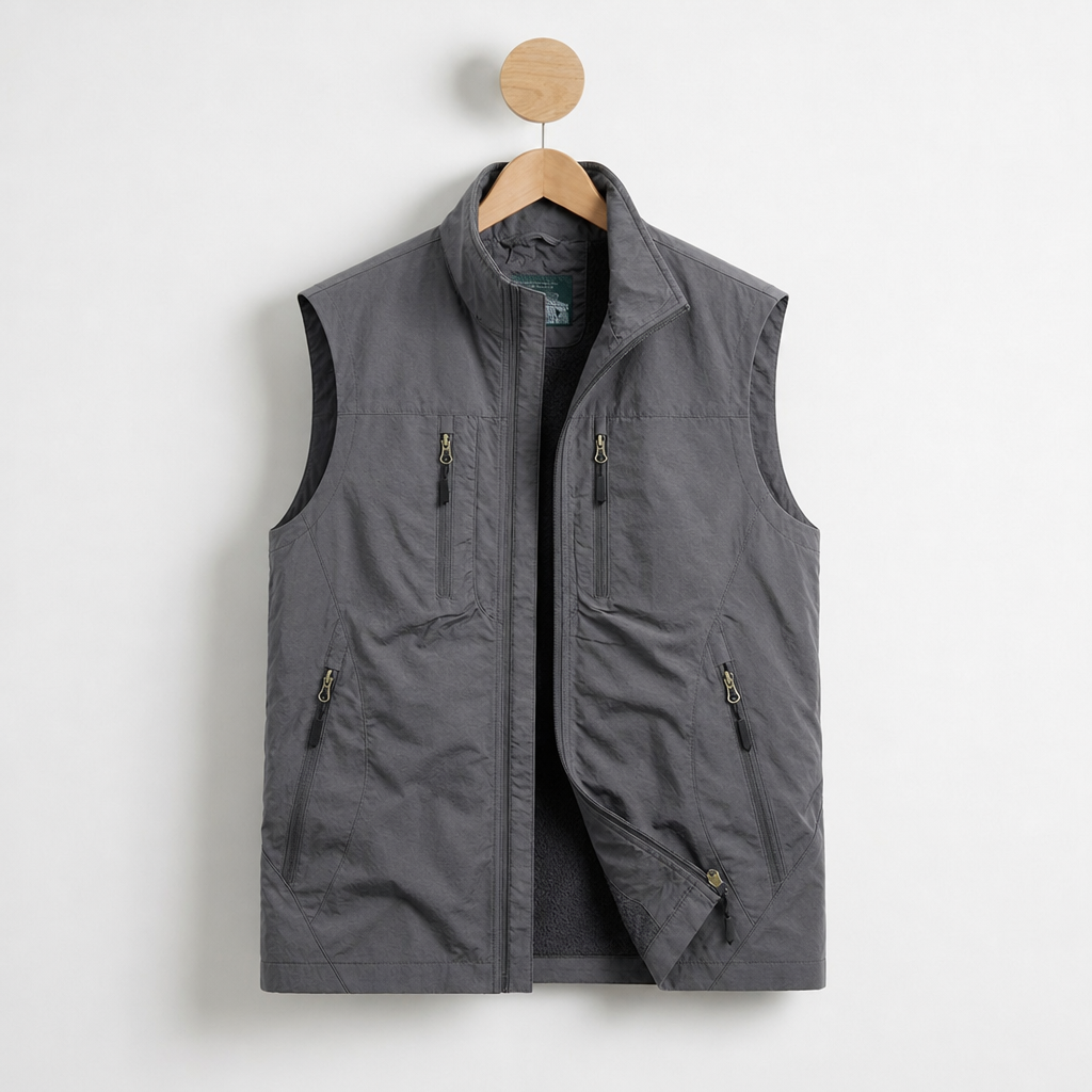 Comporta Multi-Pocket Utility Vest in Gray