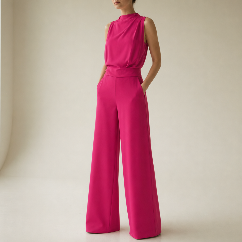Frigiliana Wide Leg Jumpsuit in Pink