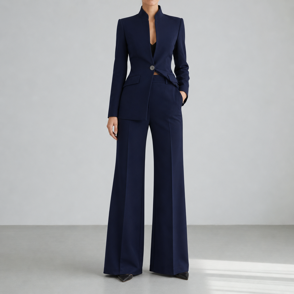 Hydra Tailored Two-Piece Suit Set in Navy