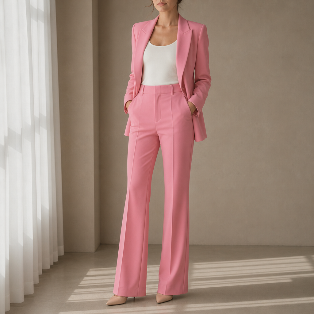 Ithaca Tailored Two-Piece Suit in Pink