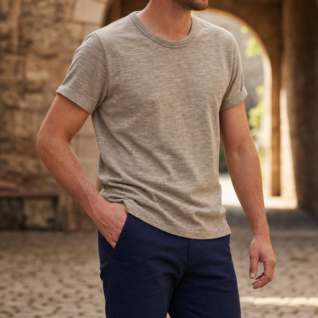Jerez Vintage Wash T-Shirt in Coffee