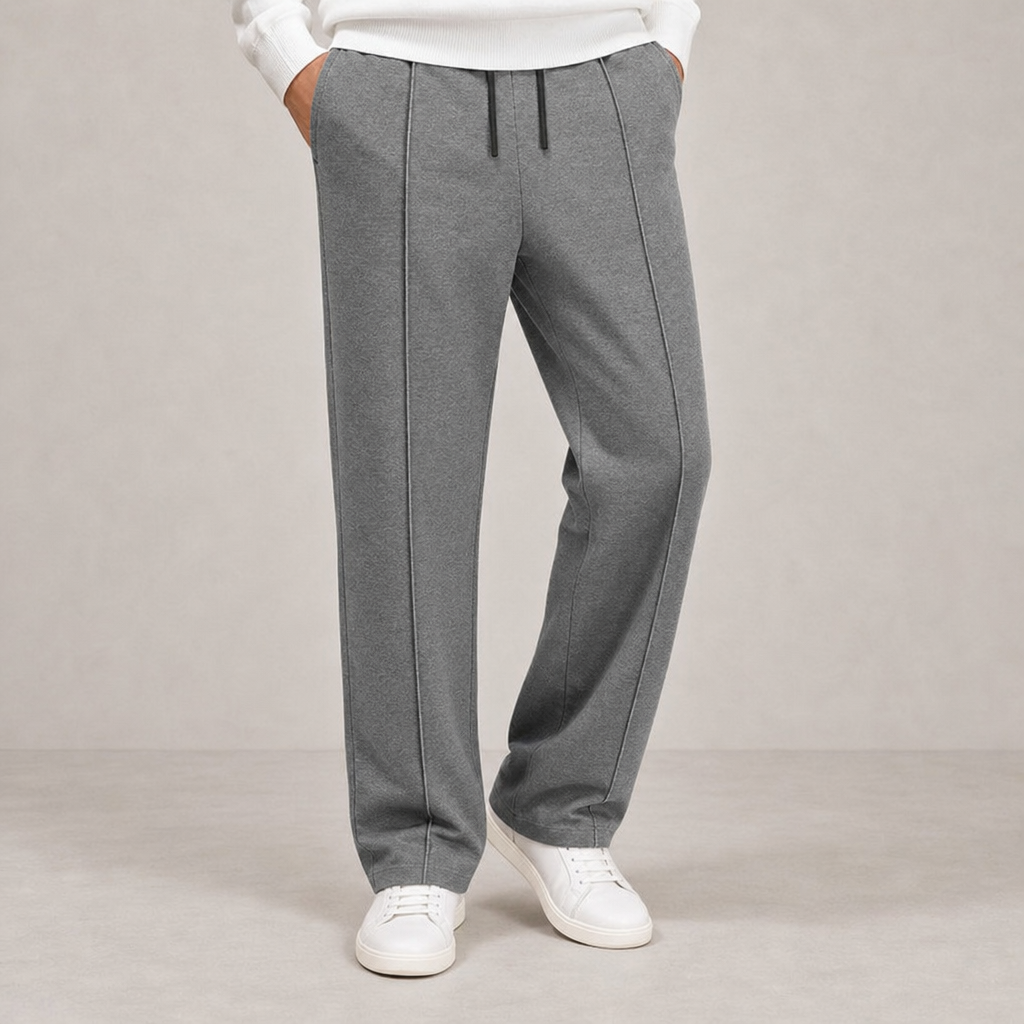 Olhao Elastic Waist Trousers in Gray