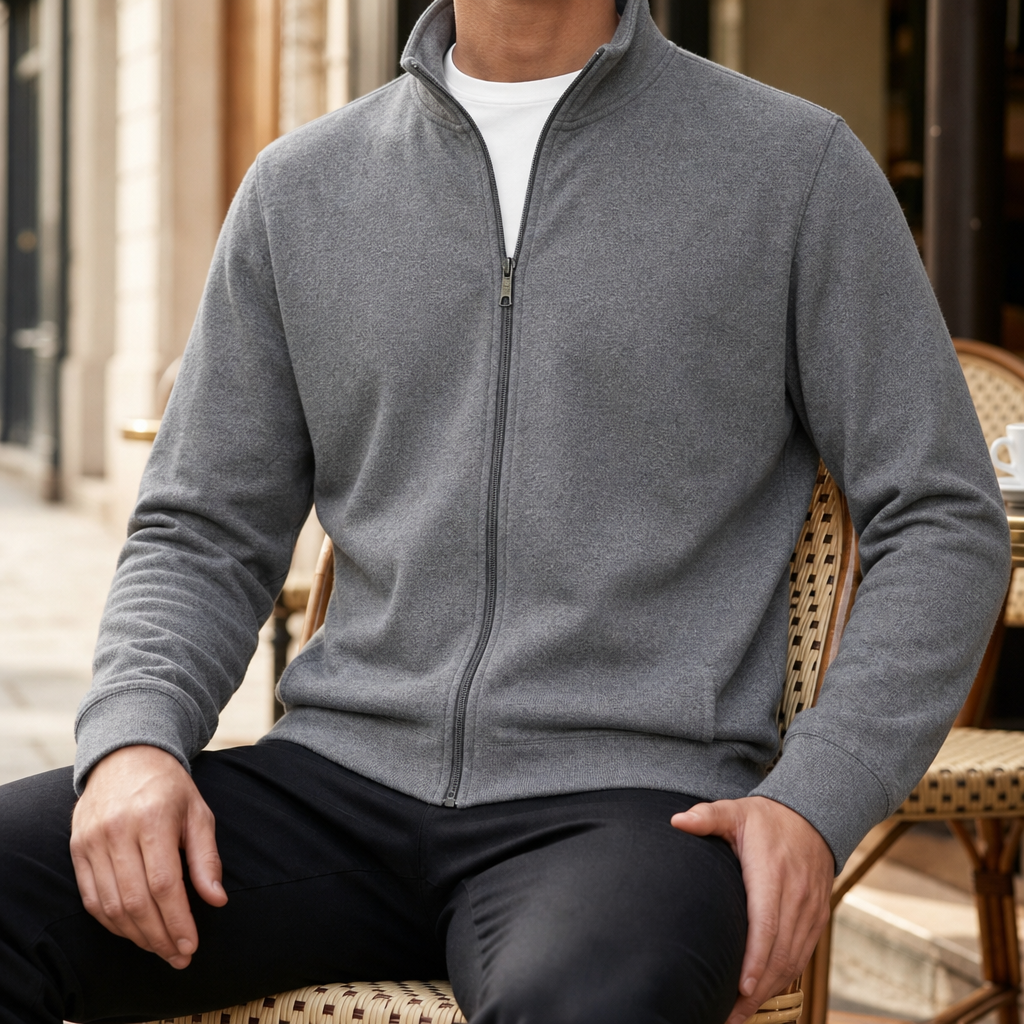 Sperlonga Full-Zip Fleece Jacket in Gray