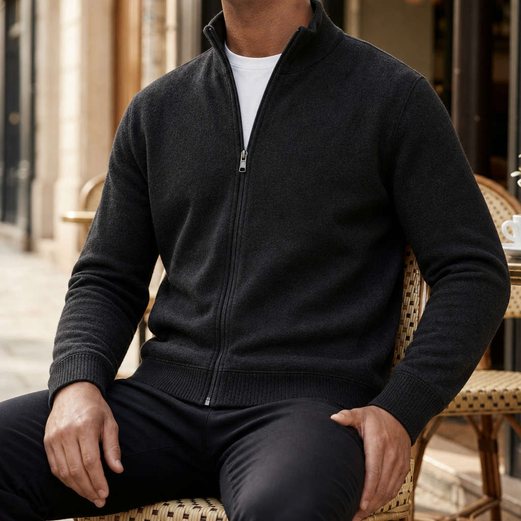 Sperlonga Full-Zip Fleece Jacket in Black