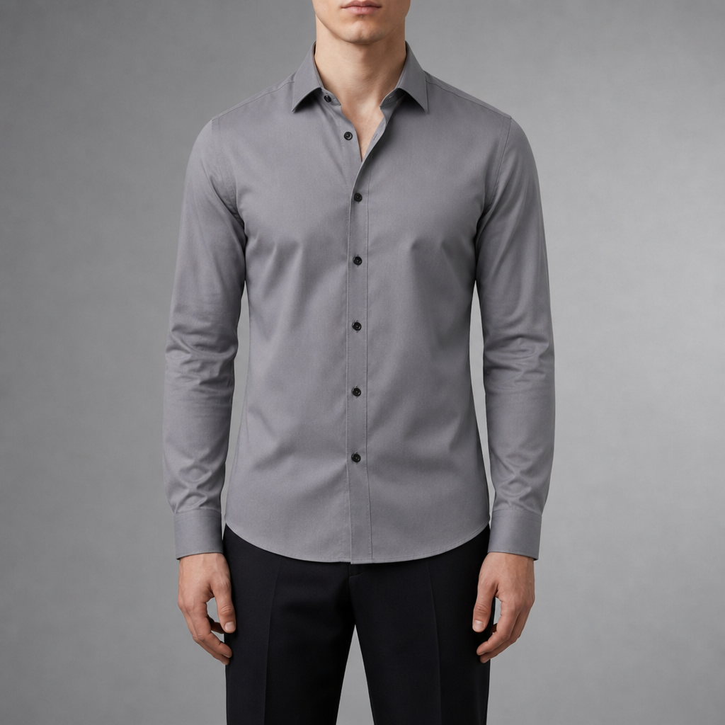 Cefalu Slim Fit Dress Shirt in Gray