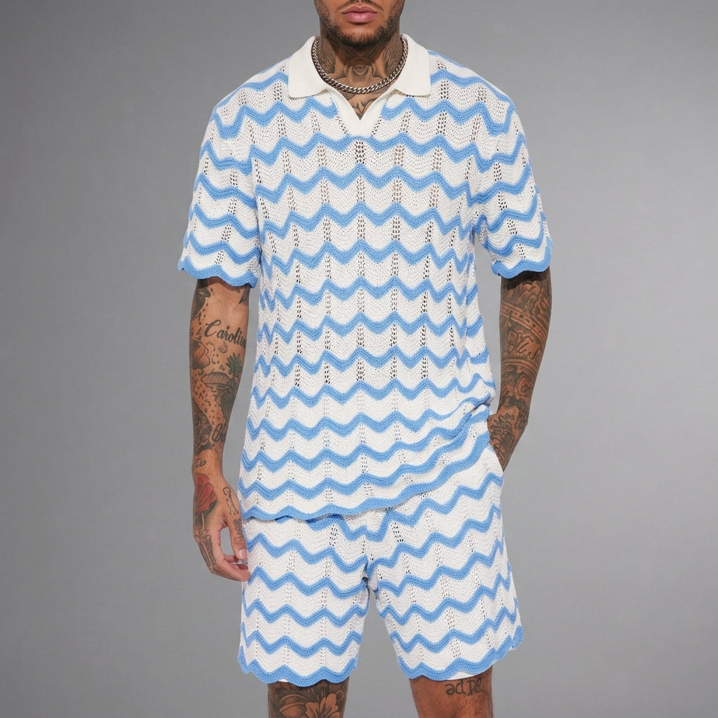 Powder Blue & White