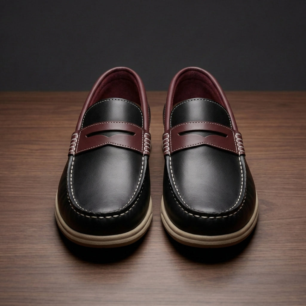 Black / Burgundy