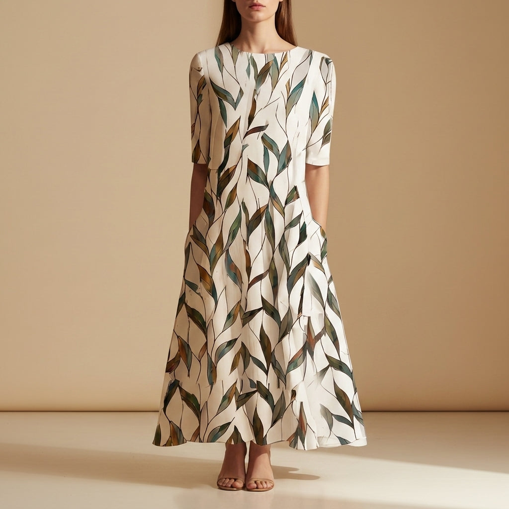 Abstract Botanical Leaf Print