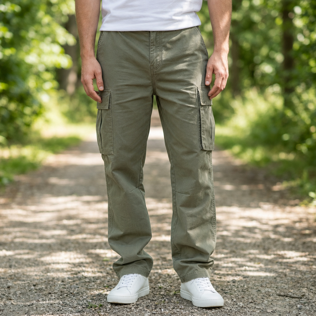 Cassis Relaxed Fit Cargo Pants in Dark Green