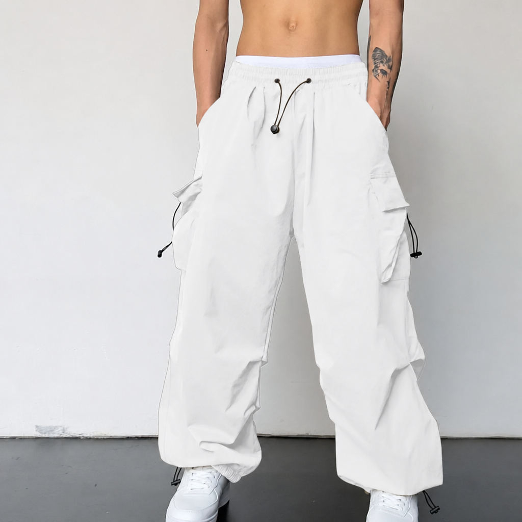 Lefkada Wide Leg Cargo Pants in White