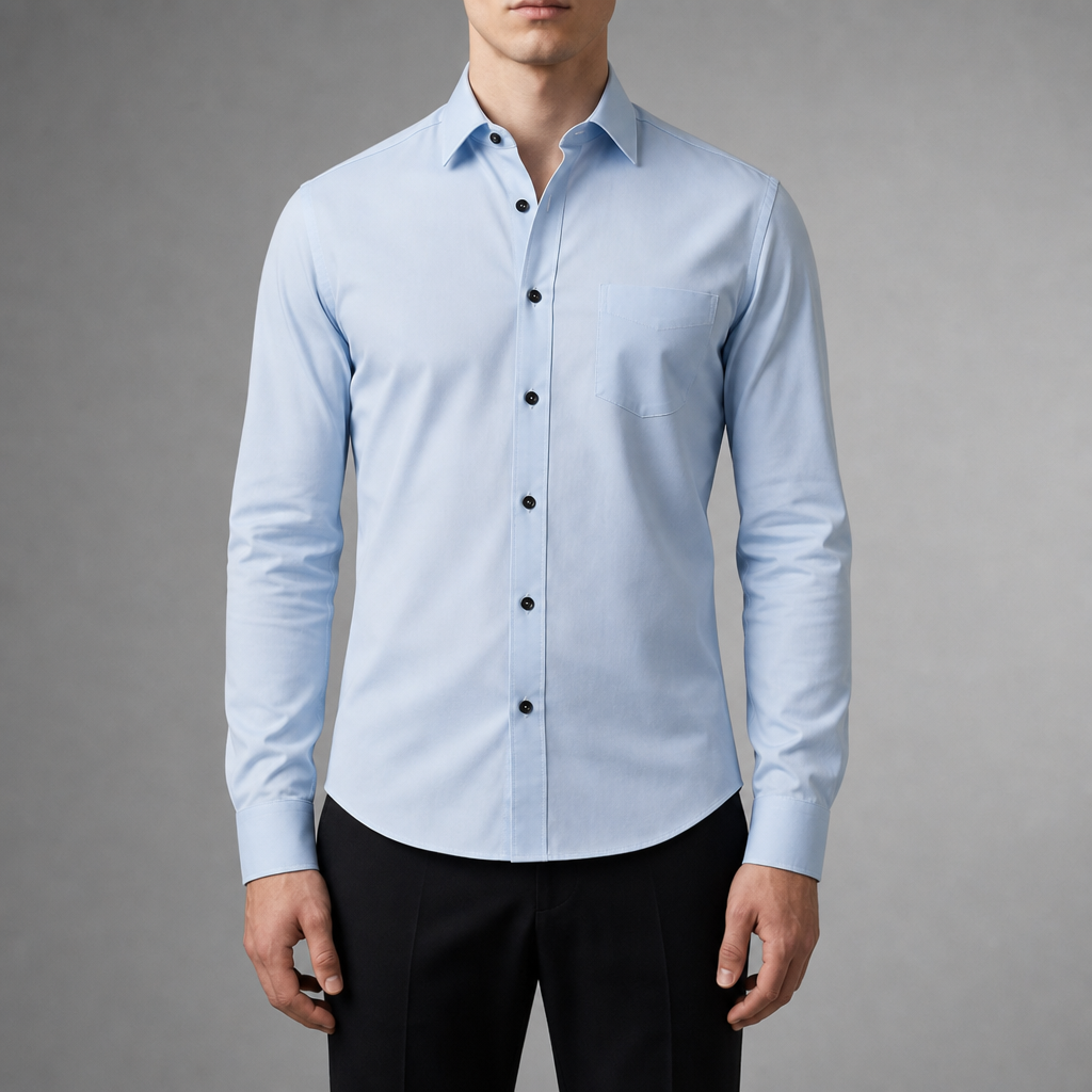 Cefalu Slim Fit Dress Shirt in Powder Blue