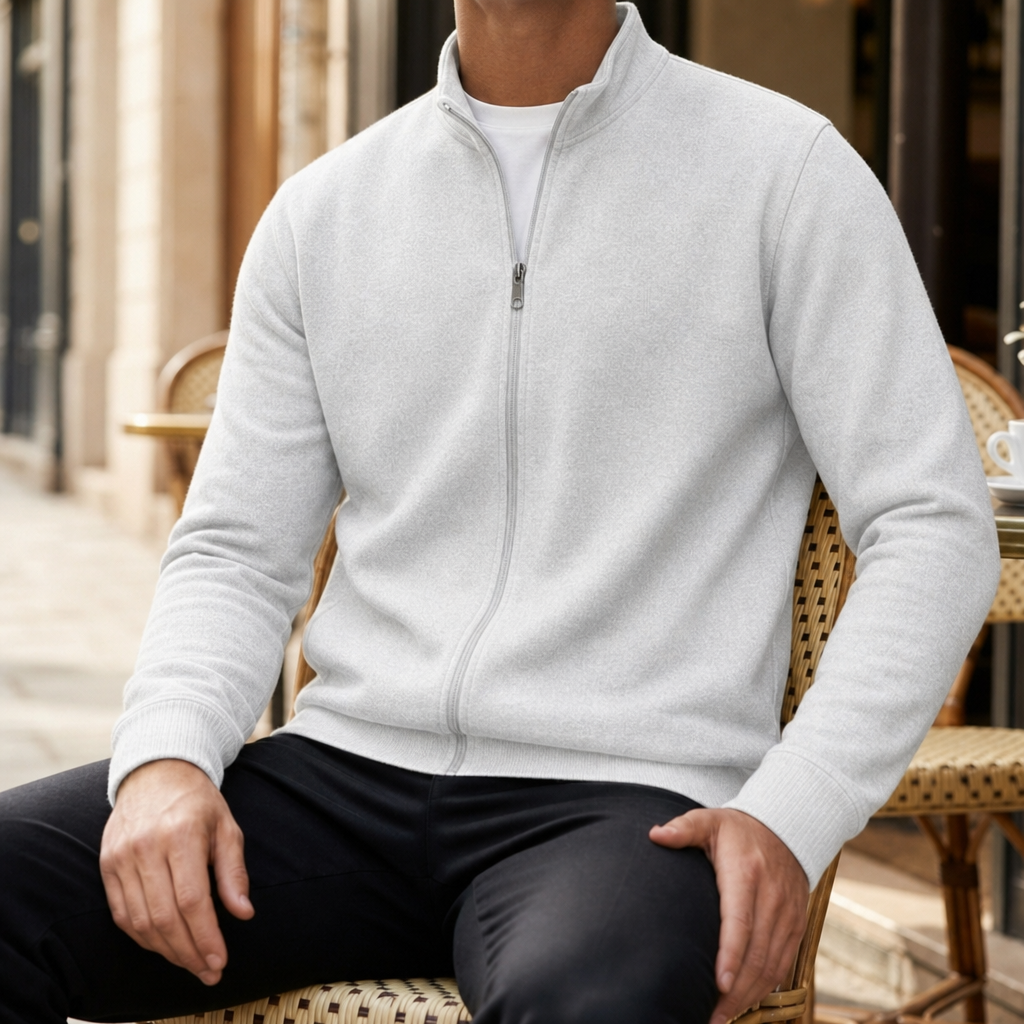 Sperlonga Full-Zip Fleece Jacket in White