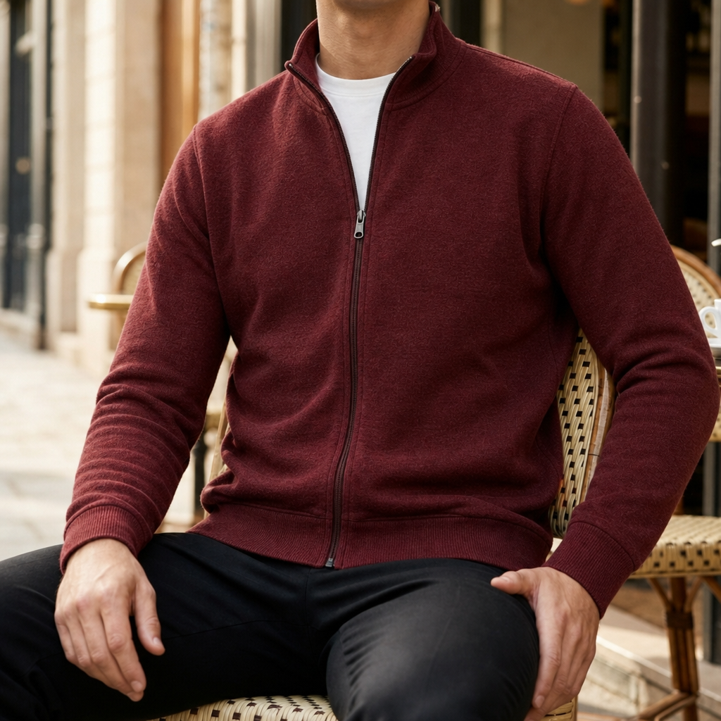 Sperlonga Full-Zip Fleece Jacket in Red
