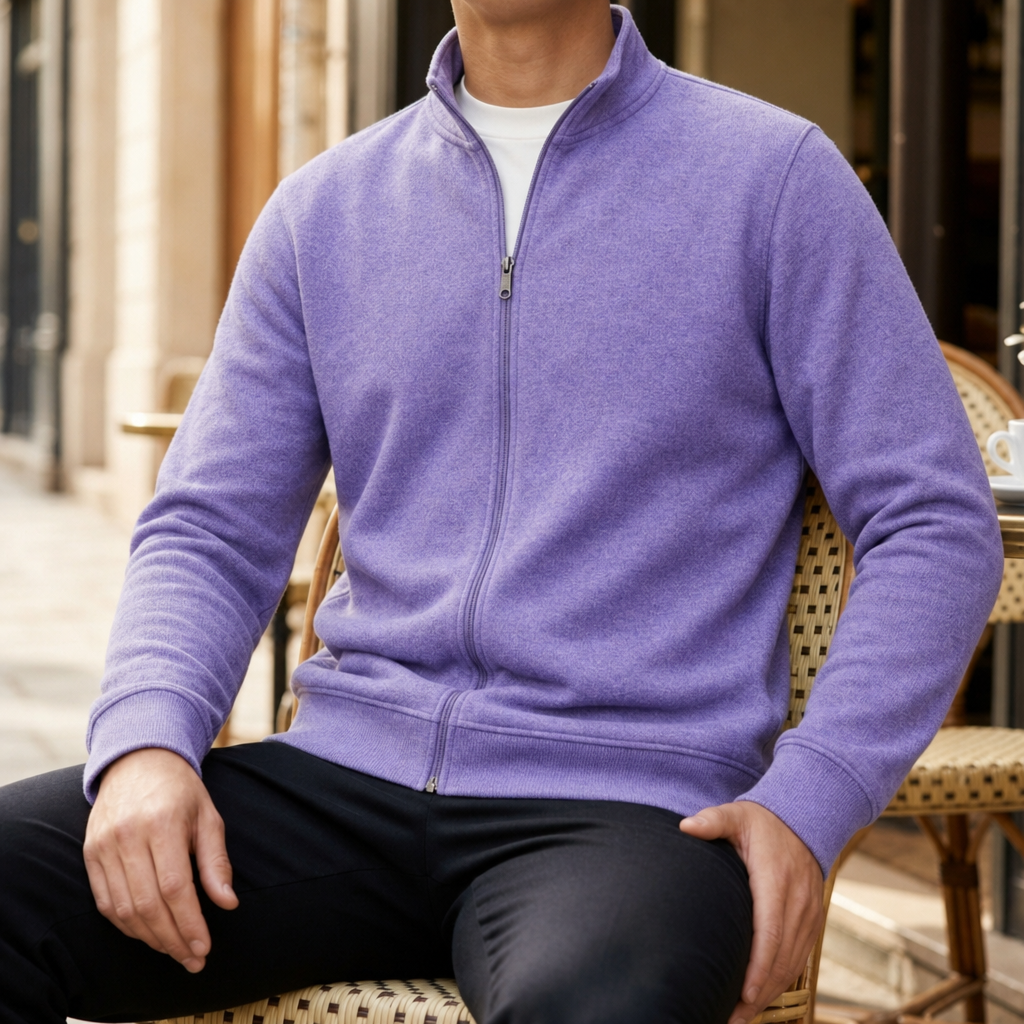 Sperlonga Full-Zip Fleece Jacket in Purple