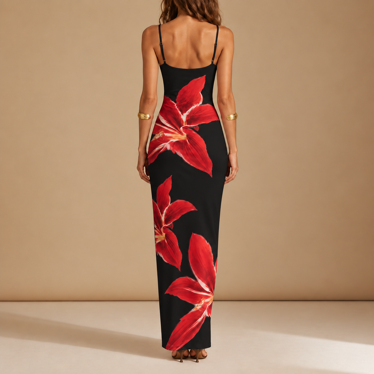 Leros Floral Print Maxi Dress