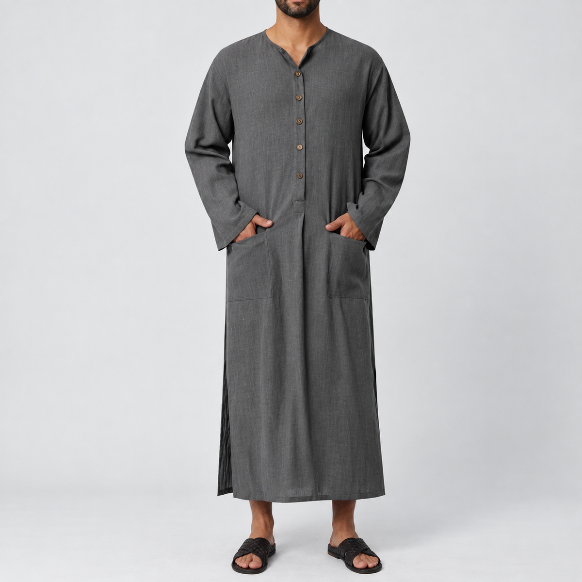 Sperlonga Linen Kaftan Maxi Robe