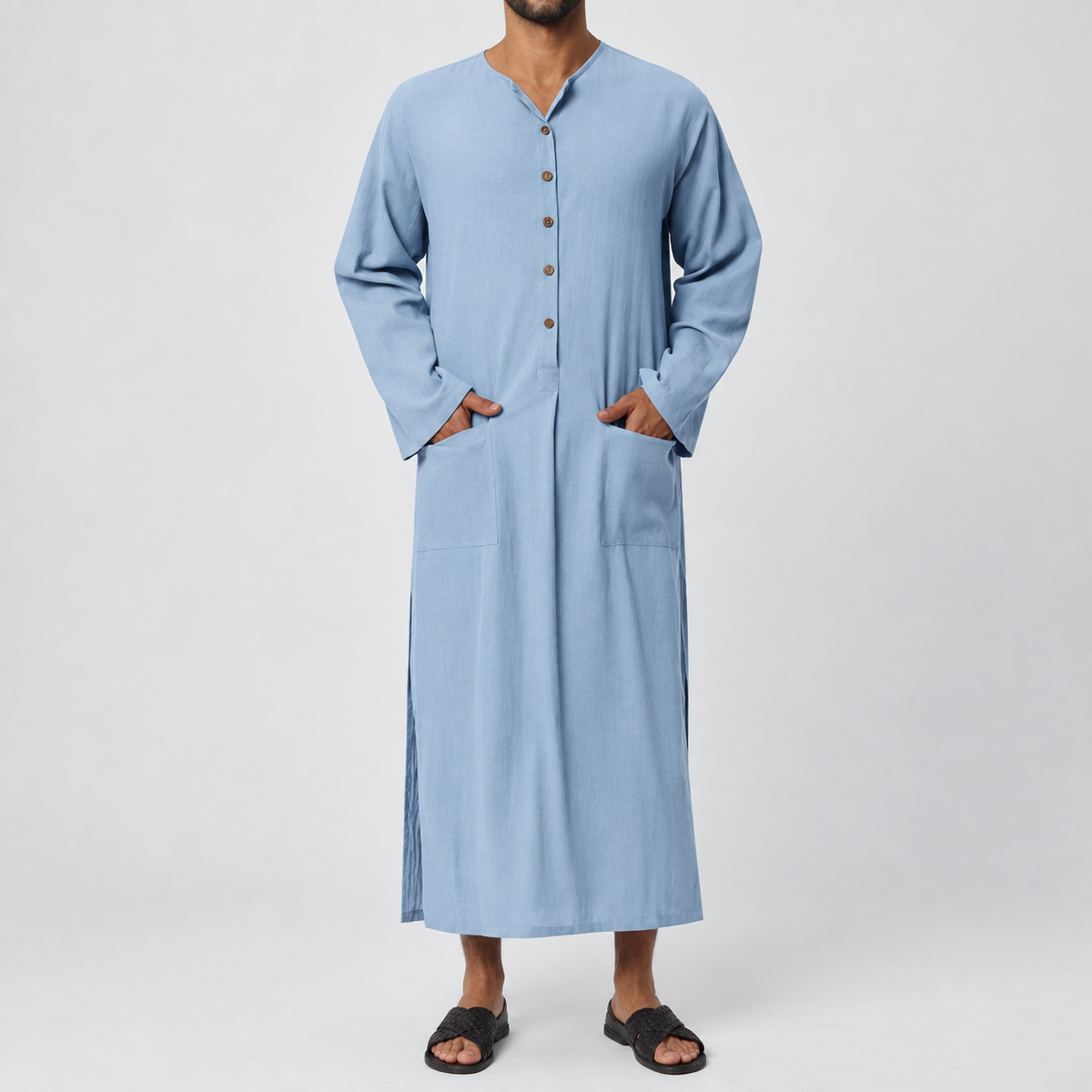 Sperlonga Linen Kaftan Maxi Robe