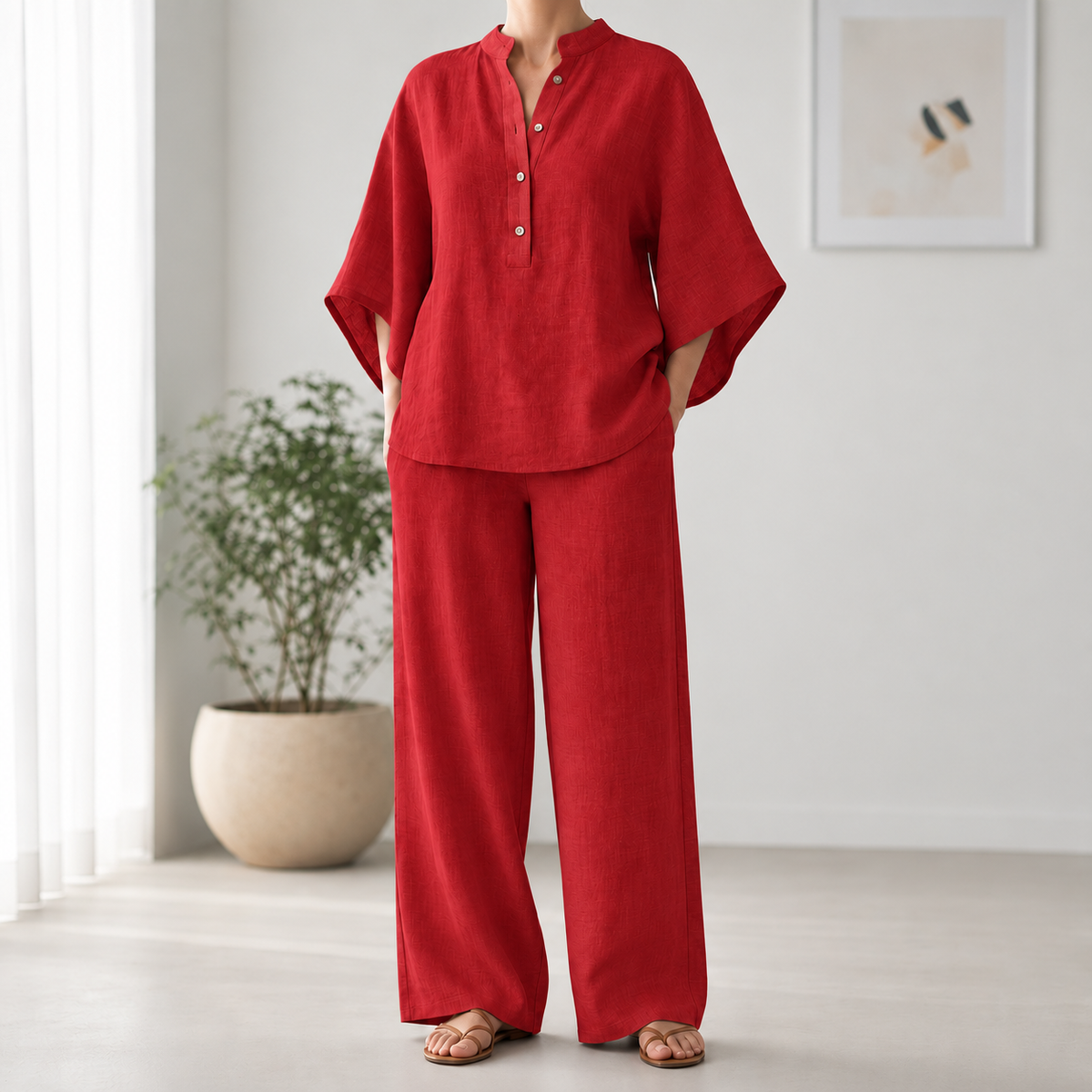 Sitges Linen Kimono Co-ord Set
