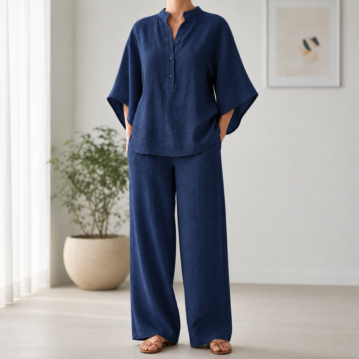 Sitges Linen Kimono Co-ord Set