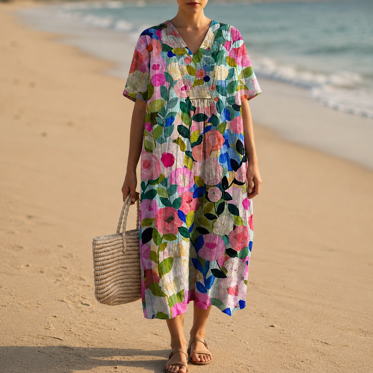 Santorini Sofia's Cocoon Midi Dress