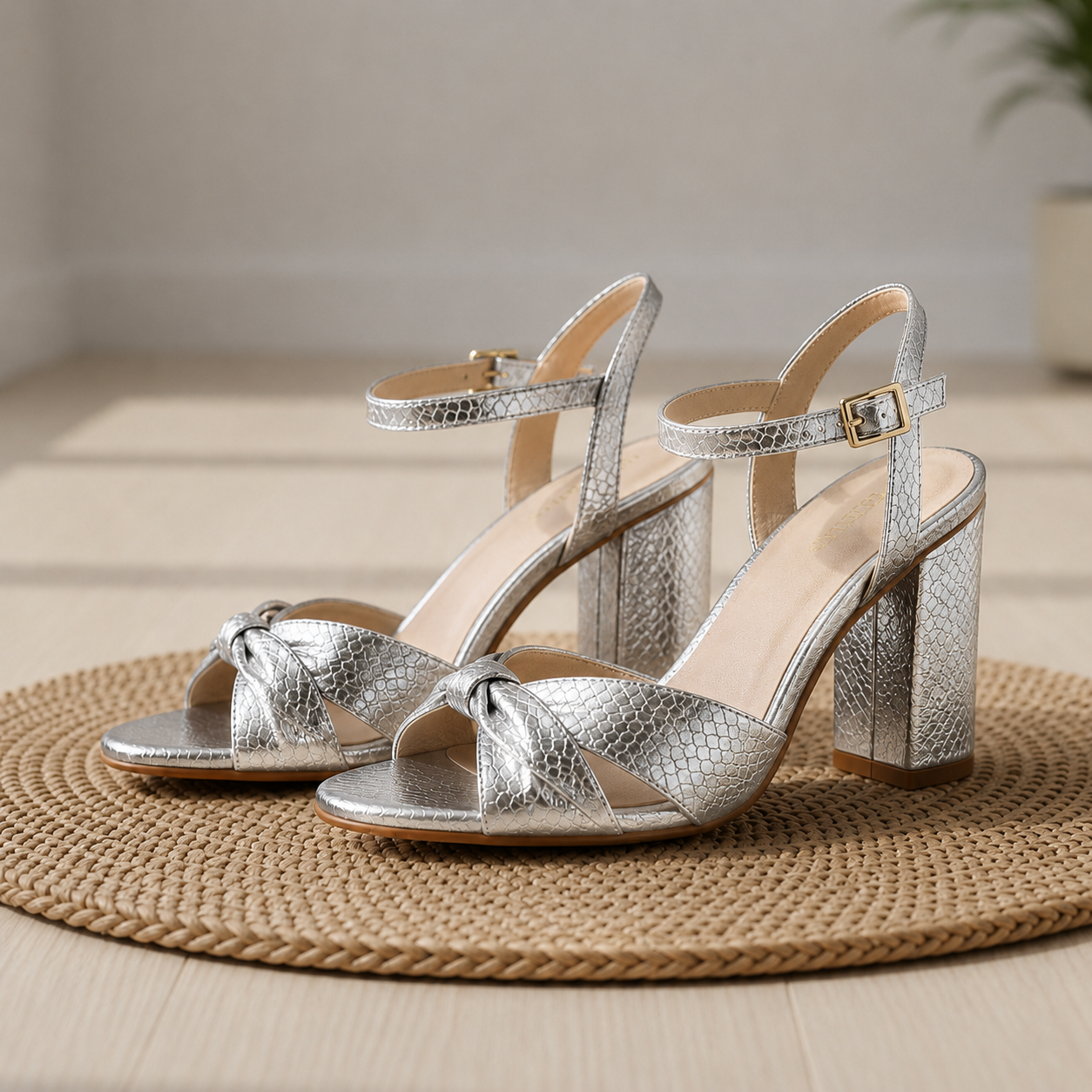 Cascais Knot Block Heel Sandals
