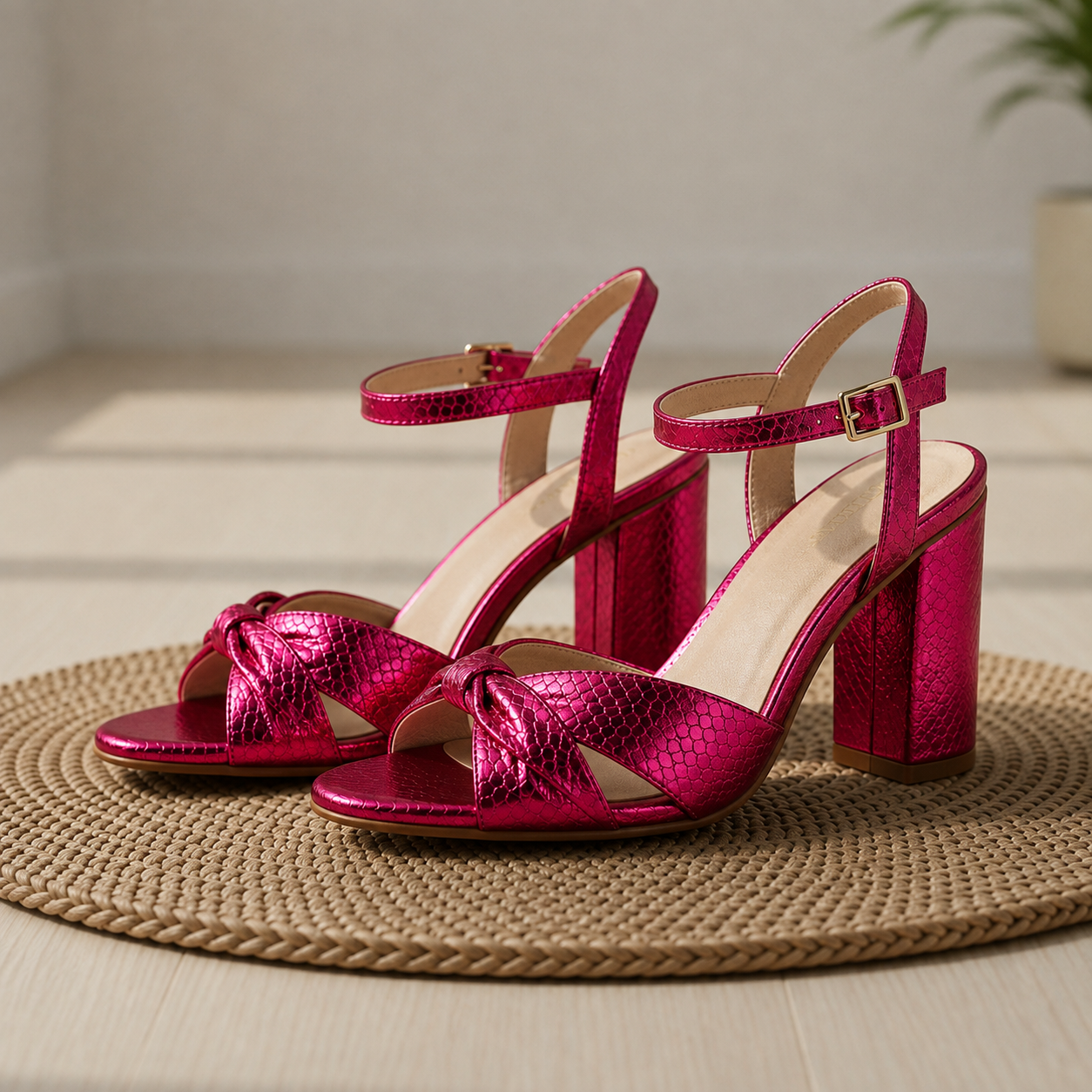 Cascais Knot Block Heel Sandals
